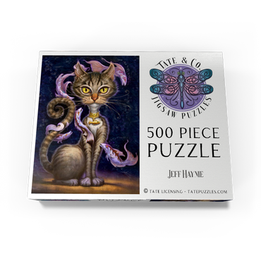 Feline Fantasy Cat - Jeff Haynie 500 Jigsaw Puzzle box view3