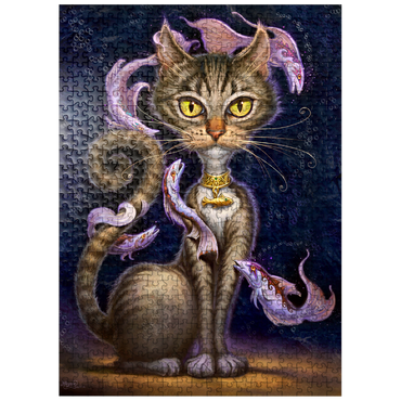 puzzleplate Feline Fantasy Cat - Jeff Haynie 500 Jigsaw Puzzle