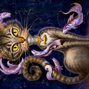 Feline Fantasy Cat - Jeff Haynie 500 Jigsaw Puzzle 3D Modell