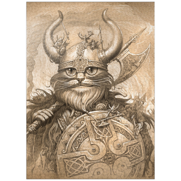 puzzleplate Hagar The Hairy Viking Cat - Jeff Haynie 1000 Jigsaw Puzzle