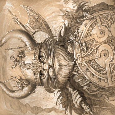 Hagar The Hairy Viking Cat - Jeff Haynie 100 Jigsaw Puzzle 3D Modell