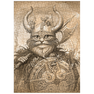 puzzleplate Hagar The Hairy Viking Cat - Jeff Haynie 500 Jigsaw Puzzle