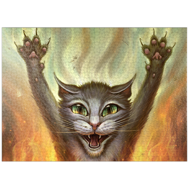 puzzleplate Psycho Cat - Jeff Haynie 1000 Jigsaw Puzzle