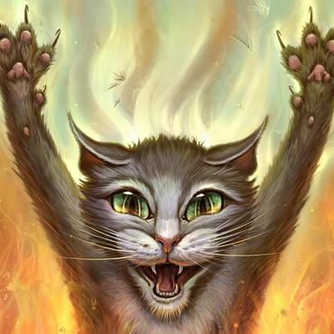 Psycho Cat - Jeff Haynie 1000 Jigsaw Puzzle 3D Modell