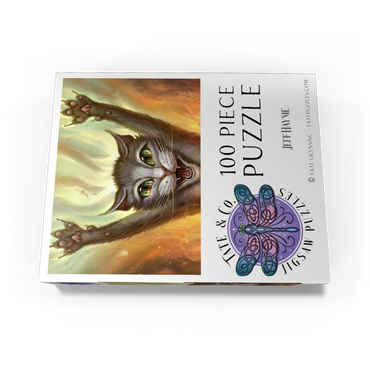 Psycho Cat - Jeff Haynie 100 Jigsaw Puzzle box view3