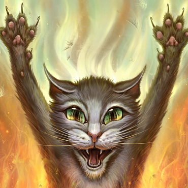 Psycho Cat - Jeff Haynie 100 Jigsaw Puzzle 3D Modell