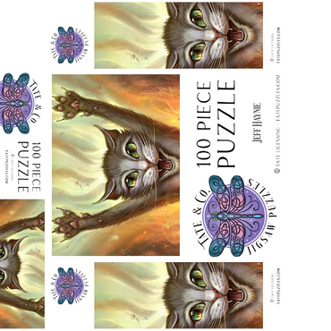 Psycho Cat - Jeff Haynie 100 Jigsaw Puzzle box 3D Modell