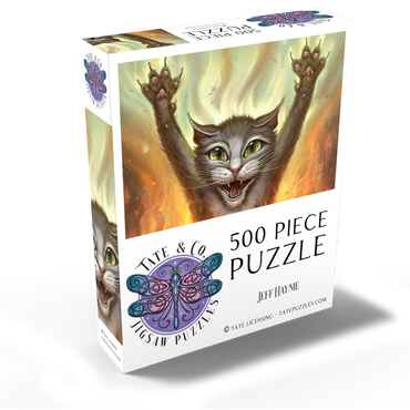 Psycho Cat - Jeff Haynie 500 Jigsaw Puzzle box view2