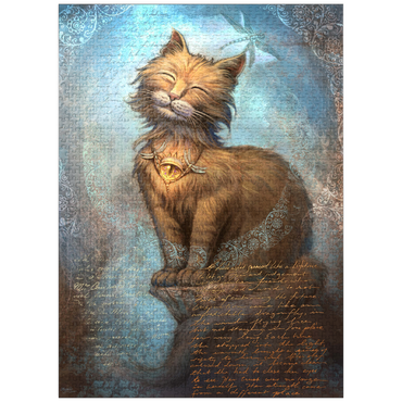 puzzleplate Eyes Of Faith Praying Cat - Jeff Haynie 1000 Jigsaw Puzzle