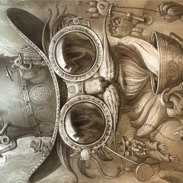 Steampunk Cat Daddy - Jeff Haynie 1000 Jigsaw Puzzle 3D Modell