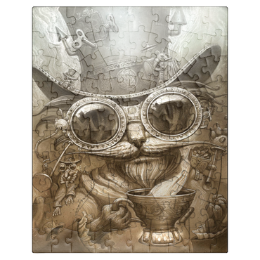 puzzleplate Steampunk Cat Daddy - Jeff Haynie 100 Jigsaw Puzzle