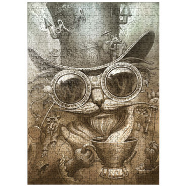 puzzleplate Steampunk Cat Daddy - Jeff Haynie 500 Jigsaw Puzzle