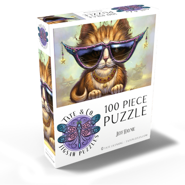 Just Be Sunglasses Cool Cat - Jeff Haynie 100 Jigsaw Puzzle box view2