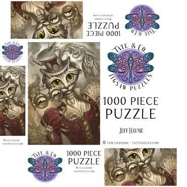 Lady Steam Steampunk Cat - Jeff Haynie 1000 Jigsaw Puzzle box 3D Modell
