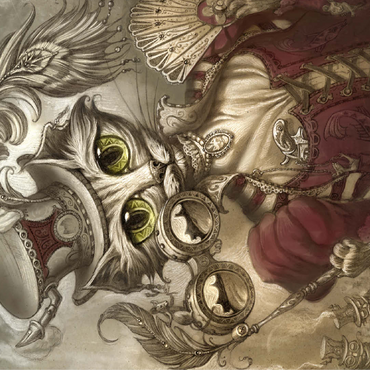 Lady Steam Steampunk Cat - Jeff Haynie 100 Jigsaw Puzzle 3D Modell