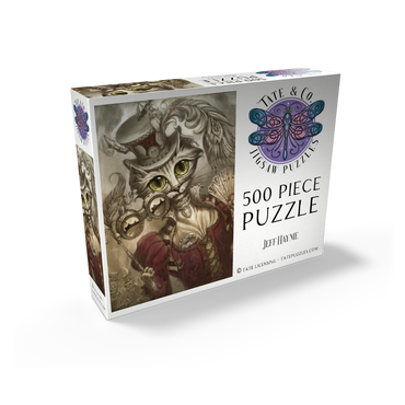 Lady Steam Steampunk Cat - Jeff Haynie 500 Jigsaw Puzzle box view2