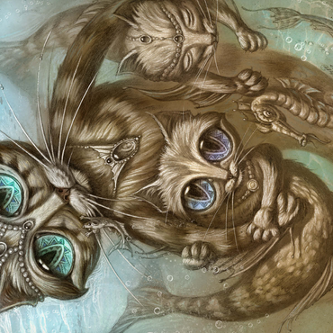 PurrMaid Mermaid Cat - Jeff Haynie 500 Jigsaw Puzzle 3D Modell