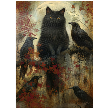 puzzleplate Friends Ravens And Cats - Jeff Haynie 1000 Jigsaw Puzzle