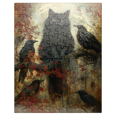 puzzleplate Friends Ravens And Cats - Jeff Haynie 100 Jigsaw Puzzle