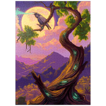 puzzleplate Answer The Call Mystical Raven Tree - Jeff Haynie 1000 Jigsaw Puzzle
