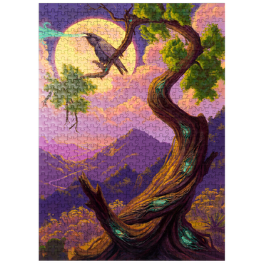 puzzleplate Answer The Call Mystical Raven Tree - Jeff Haynie 500 Jigsaw Puzzle