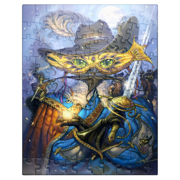 puzzleplate Cavalier Cat Musketeer - Jeff Haynie 100 Jigsaw Puzzle