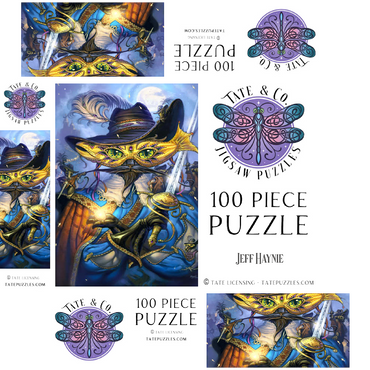 Cavalier Cat Musketeer - Jeff Haynie 100 Jigsaw Puzzle box 3D Modell