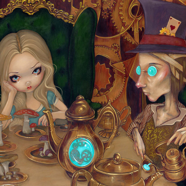 Alice and the Mad Hatter - Jasmine Becket-Griffith 100 Jigsaw Puzzle 3D Modell