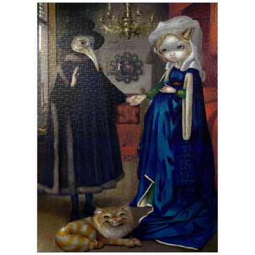 puzzleplate Alice in a Van Eyck Portrait - Jasmine Becket-Griffith 1000 Jigsaw Puzzle