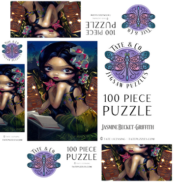 Amara and the book - Jasmine Becket-Griffith 100 Jigsaw Puzzle box 3D Modell