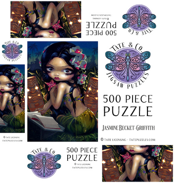 Amara and the book - Jasmine Becket-Griffith 500 Jigsaw Puzzle box 3D Modell