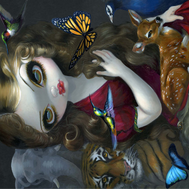 Fauna Girl With Animals- Jasmine Becket-Griffith 100 Jigsaw Puzzle 3D Modell