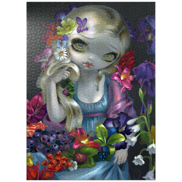 puzzleplate Flora Girl with Flowers - Jasmine Becket-Griffith 1000 Jigsaw Puzzle