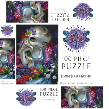 Flora Girl with Flowers - Jasmine Becket-Griffith 100 Jigsaw Puzzle box 3D Modell
