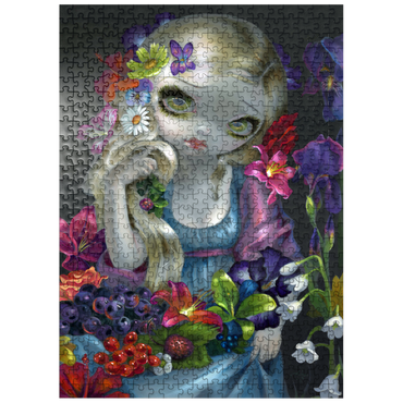 puzzleplate Flora Girl with Flowers - Jasmine Becket-Griffith 500 Jigsaw Puzzle