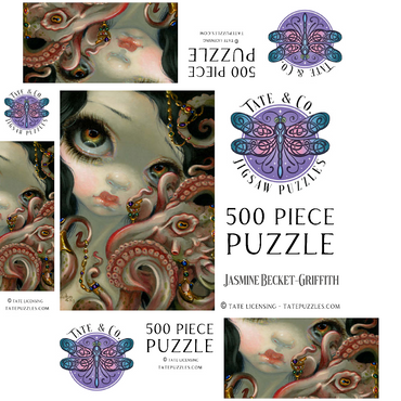 Jeweled Octopus - Jasmine Becket-Griffith 500 Jigsaw Puzzle box 3D Modell