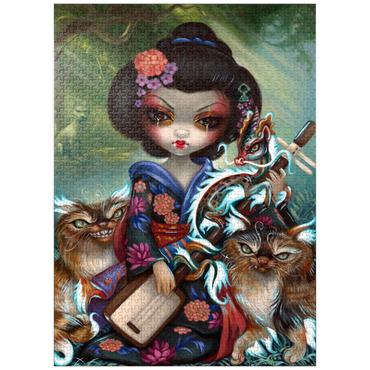 puzzleplate Kirin and Bakeneko Cats - Jasmine Becket-Griffith 1000 Jigsaw Puzzle