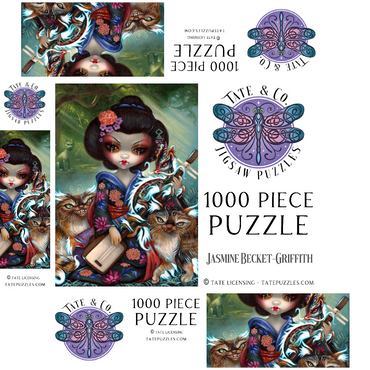 Kirin and Bakeneko Cats - Jasmine Becket-Griffith 1000 Jigsaw Puzzle box 3D Modell