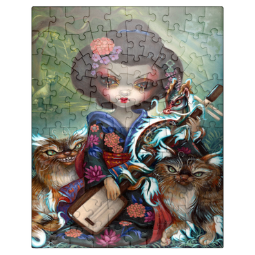 puzzleplate Kirin and Bakeneko Cats - Jasmine Becket-Griffith 100 Jigsaw Puzzle