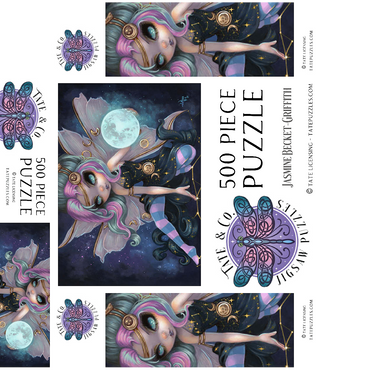 Onyx Moonshadow Fairy - Jasmine Becket-Griffith 500 Jigsaw Puzzle box 3D Modell