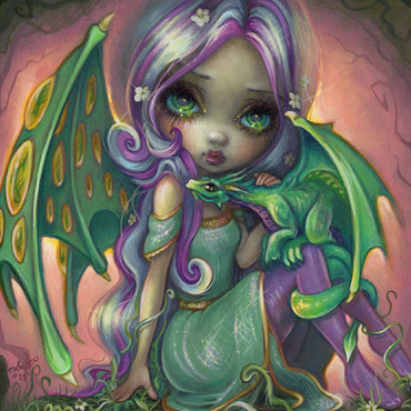 Sprout Dragonling Fairy - Jasmine Becket-Griffith 100 Jigsaw Puzzle 3D Modell