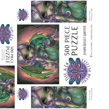 Sprout Dragonling Fairy - Jasmine Becket-Griffith 500 Jigsaw Puzzle box 3D Modell