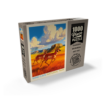 Wind Cave National Park: Antelope At Play 1000 Jigsaw Puzzle box view2