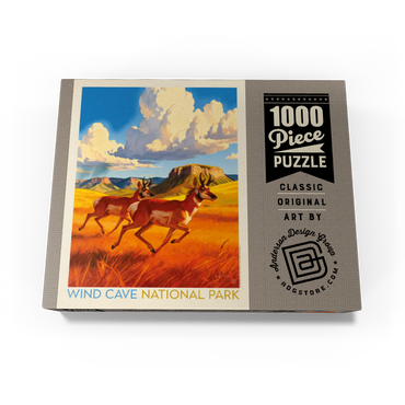 Wind Cave National Park: Antelope At Play 1000 Jigsaw Puzzle box view3