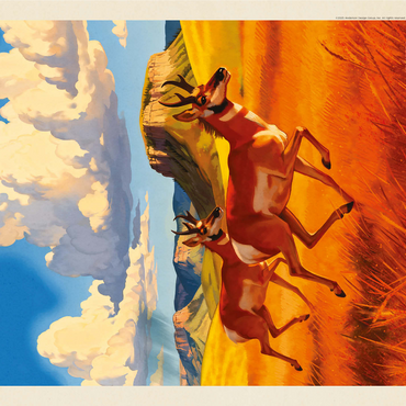 Wind Cave National Park: Antelope At Play 1000 Jigsaw Puzzle 3D Modell
