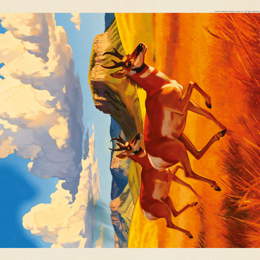 Wind Cave National Park: Antelope At Play 500 Jigsaw Puzzle 3D Modell