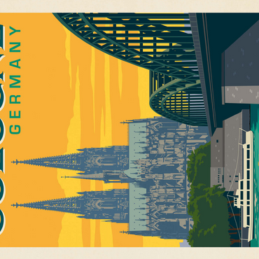 Germany: Cologne Skyline with Cathedral and Hohenzollern Bridge 500 Jigsaw Puzzle 3D Modell
