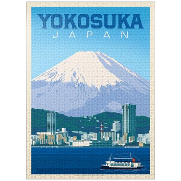 puzzleplate Japan: Yokosuka Waterfront with Mount Fuji and Cityscape 1000 Jigsaw Puzzle