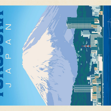 Japan: Yokosuka Waterfront with Mount Fuji and Cityscape 1000 Jigsaw Puzzle 3D Modell