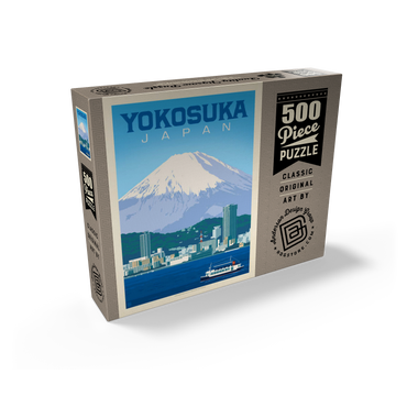 Japan: Yokosuka Waterfront with Mount Fuji and Cityscape 500 Jigsaw Puzzle box view2